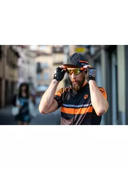 Rogelli HERO 001.264 Herren Fahrradtrikot Grau/Schwarz/Orange