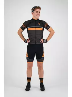 Rogelli HERO 002.239 Herren Fahrradträgerhose Schwarz/Grau/Orange