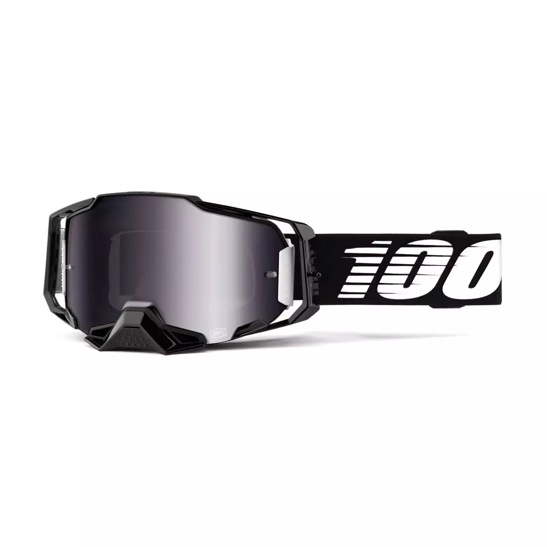 100% Fahrrad-Brille armega black silver flash mirror lens STO-50710-001-02
