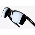 100% Sportbrille sportcoupe matte black HiPER silver mirror lens + clear lens STO-61020-019-76