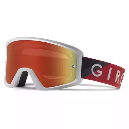 GIRO Fahrradbrille blok mtb red grey (grey cobalt 10% S3 + clear 99% S0) GR-7086550