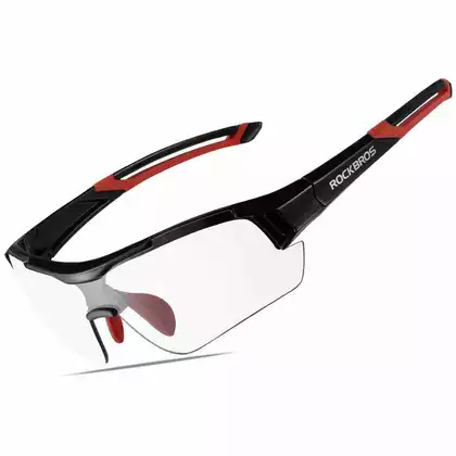 Rockbros 10112 Fahrrad / Sportbrille mit photochromem Schwarz und Rot