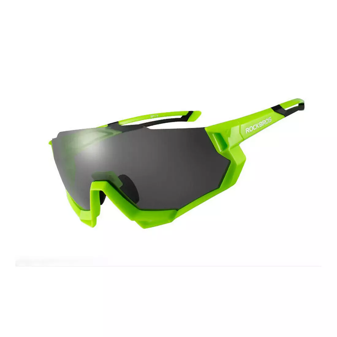 Rockbros 10133 Fahrrad-/Sportbrille mit polarisierten 5 Wechselgläsern grün