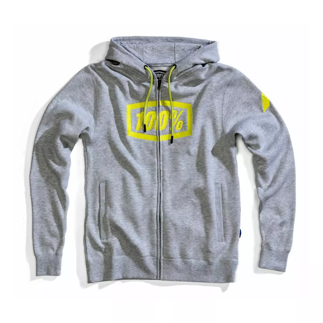 100% Herren Sport Sweatshirt syndicate hooded zip grey heather STO-36017-188-10