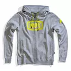 100% Herren Sport Sweatshirt syndicate hooded zip grey heather STO-36017-188-10