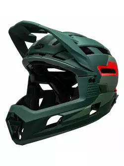 BELL SUPER AIR R MIPS SPHERICAL Full Face Fahrradhelm, matte gloss green infrared