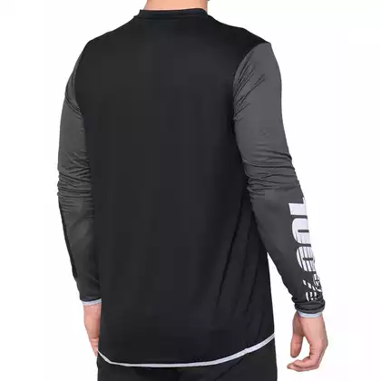 100% langärmeliges Herrenhemd r-core x black white STO-41002-011-10