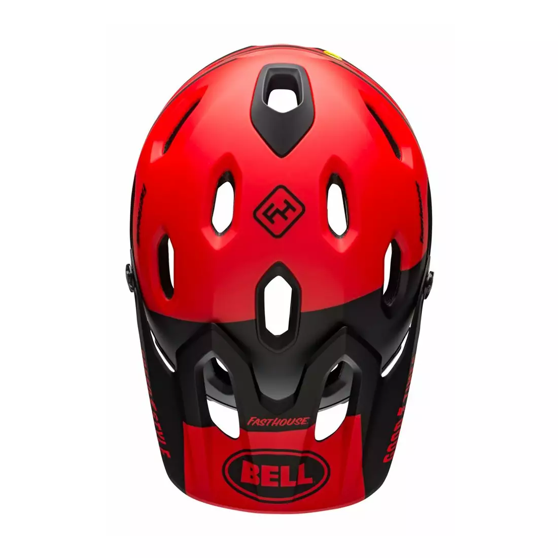 BELL SUPER DH MIPS SPHERICAL Vollgesichts Fahrradhelm, fasthouse matte gloss red black