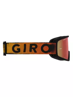 GIRO Fahrradbrille tazz mtb black red hypnotic (farbiges Glas AMBER SCARLET trail + Transparentglas 99% S0) GR-7114186
