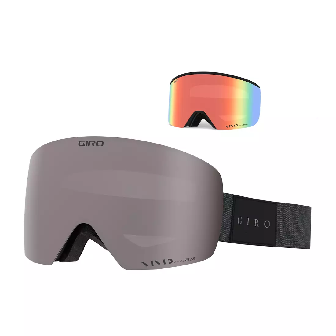 GIRO Winter-Ski-/Snowboardbrille Contour Black Mono (VIVID-Carl Zeiss ONYX 14 % S3 + VIVID-Carl Zeiss INFRARED 58 % S1) GR-7119480