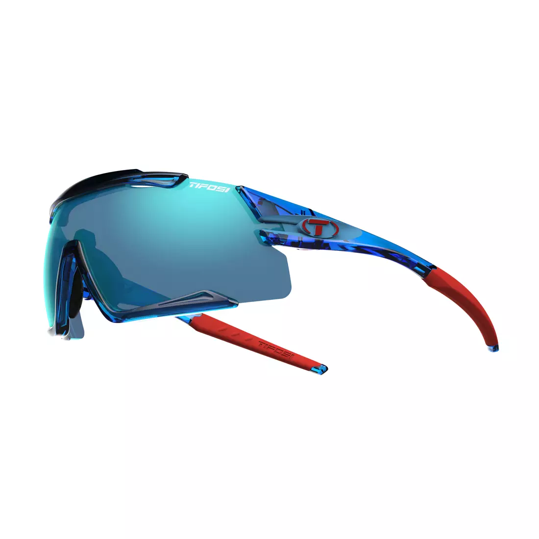 TIFOSI Sportbrillen mit austauschbaren Gläsern aethon clarion crystal blue (Clarion Blue, AC Red, Clear) TFI-1580106122