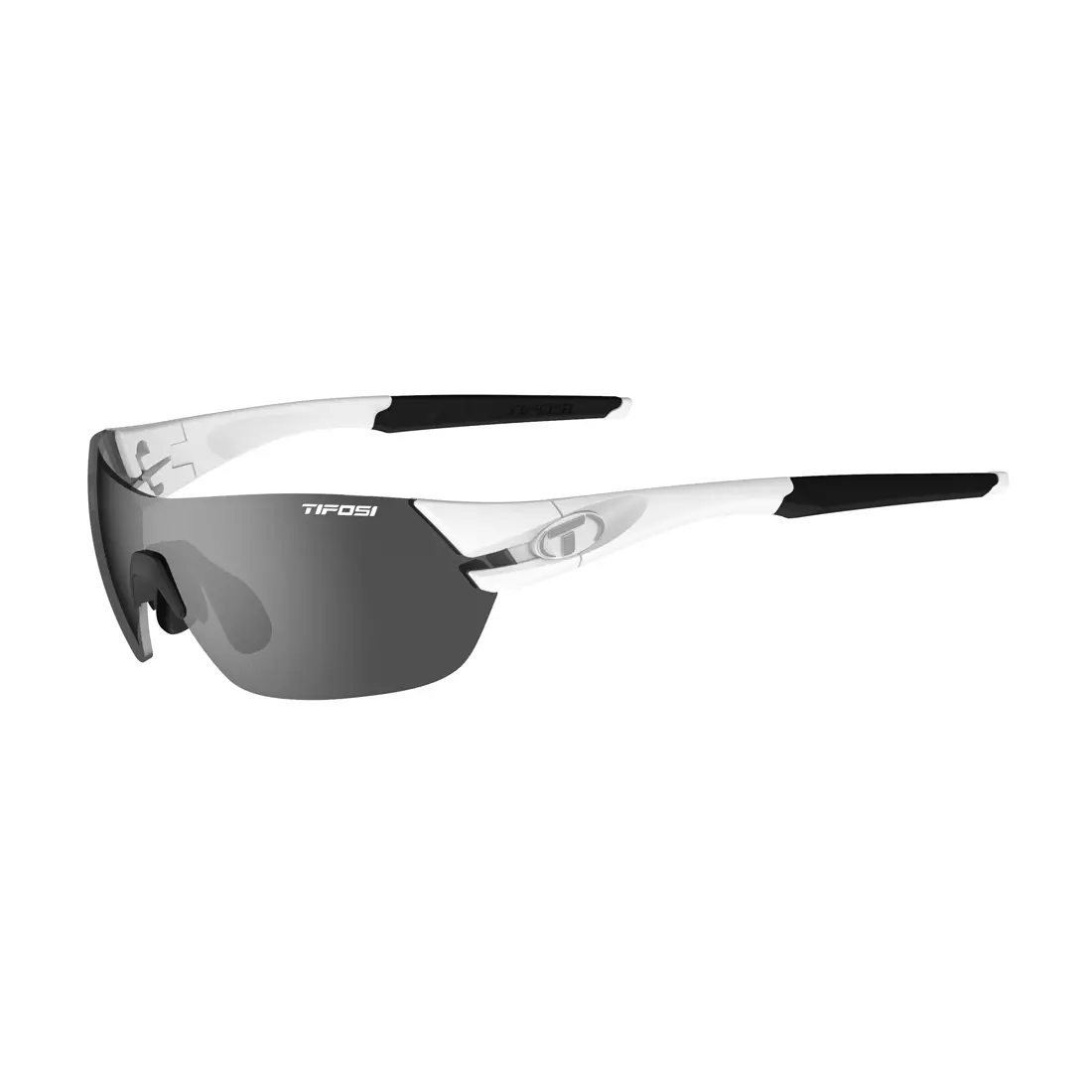 TIFOSI Sportbrillen mit austauschbaren Gläsern slice matte white (Smoke, AC Red, Clear) TFI-1600101270