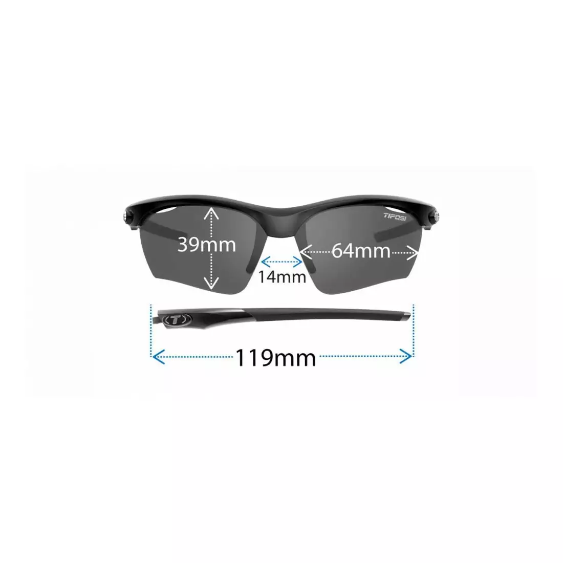 TIFOSI Sportbrillen mit austauschbaren Gläsern vero clarion skycloud (Clarion Blue, AC Red, Clear) TFI-1470107722