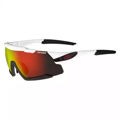 TIFOSI Sportbrillen mit austauschbaren Gläsern aethon clarion white/black (Clarion Red, AC Red, Clear) TFI-1580104821