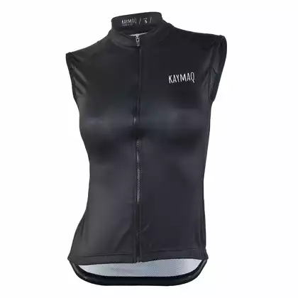 KAYMAQ SLEEVELESS ärmelloses Fahrrad-T-Shirt für Frauen 01.218, schwarz