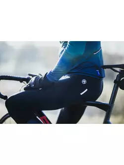 ROGELLI HALO isolierte Fahrradhose für Männer auf Hosenträgern mit Gel-Polsterung, schwarz