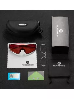 Rockbros 10161 Fahrrad / Sportbrille mit Photochrom schwarz-rot