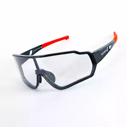 Rockbros 10161 Fahrrad / Sportbrille mit Photochrom schwarz-rot