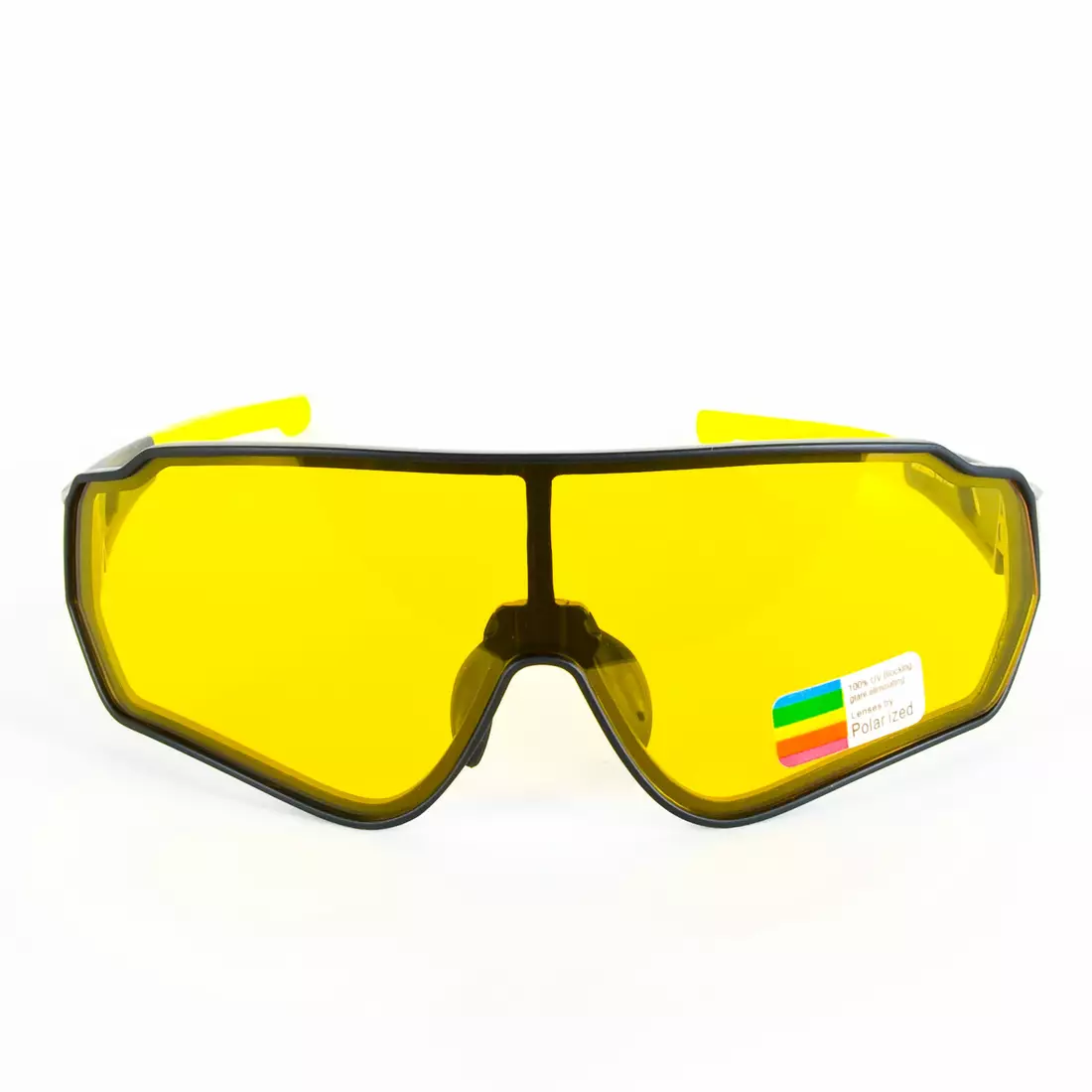 Rockbros 10164 Fahrrad Sportbrille mit polarisiertem schwarz-gelb