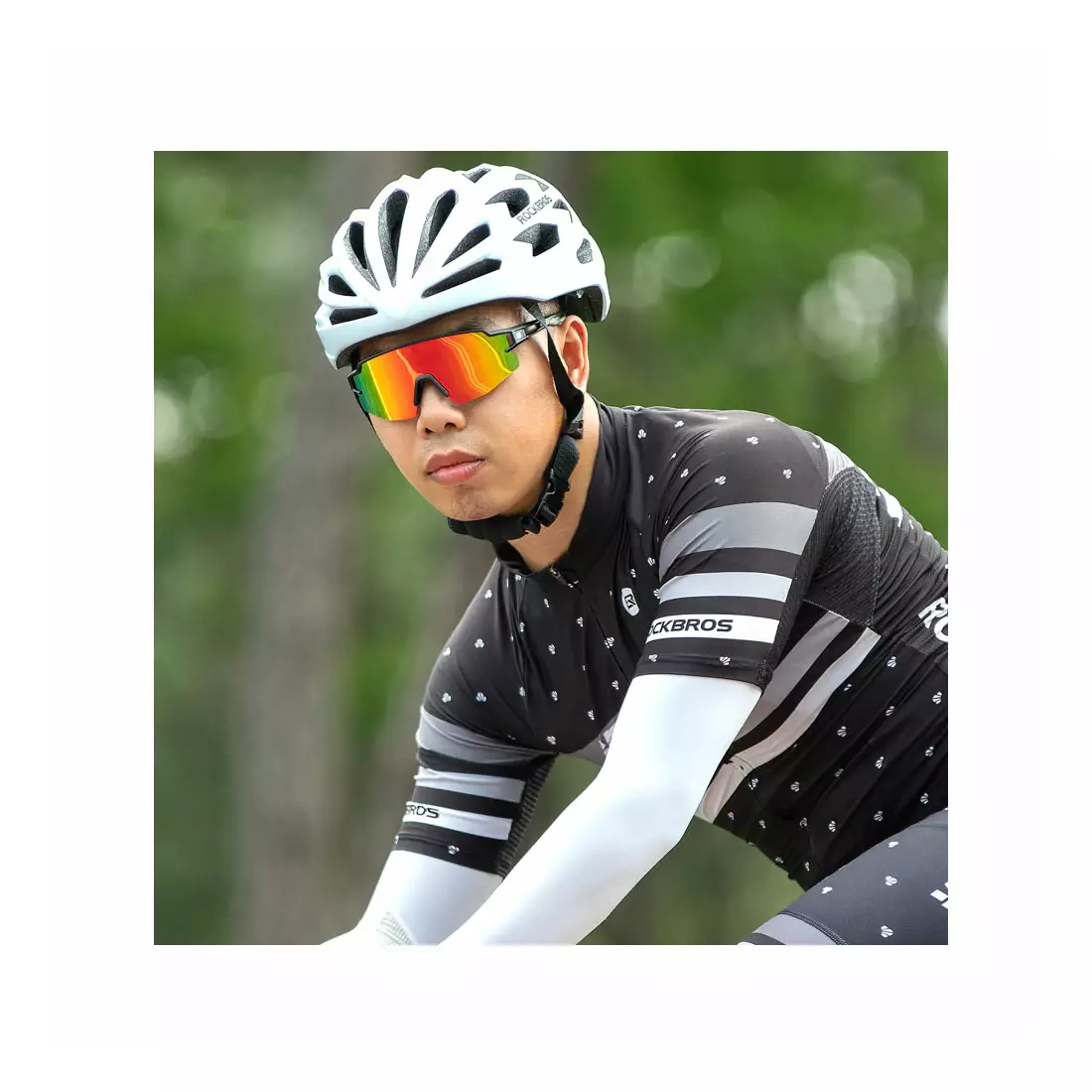 Rockbros 10171 Fahrrad / Sportbrille mit polarisiertem schwarz-grau
