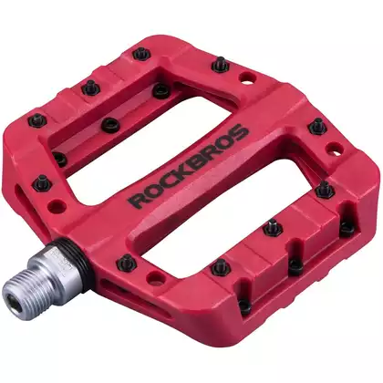 Rockbros pedały rowerowe platformowe aluminium czerwone 2017-12CRD