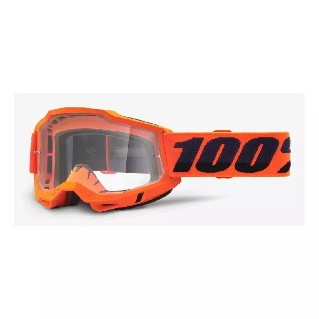 100% Fahrradbrille ACCURI 2 (transparentes Anti-Fog Glas, LT 88%-92%) orange STO-50221-101-05