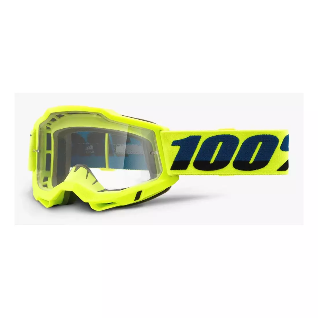 100% Fahrradbrille ACCURI 2 (transparentes Anti-Fog Glas, LT 88%-92%) yellow STO-50221-101-04