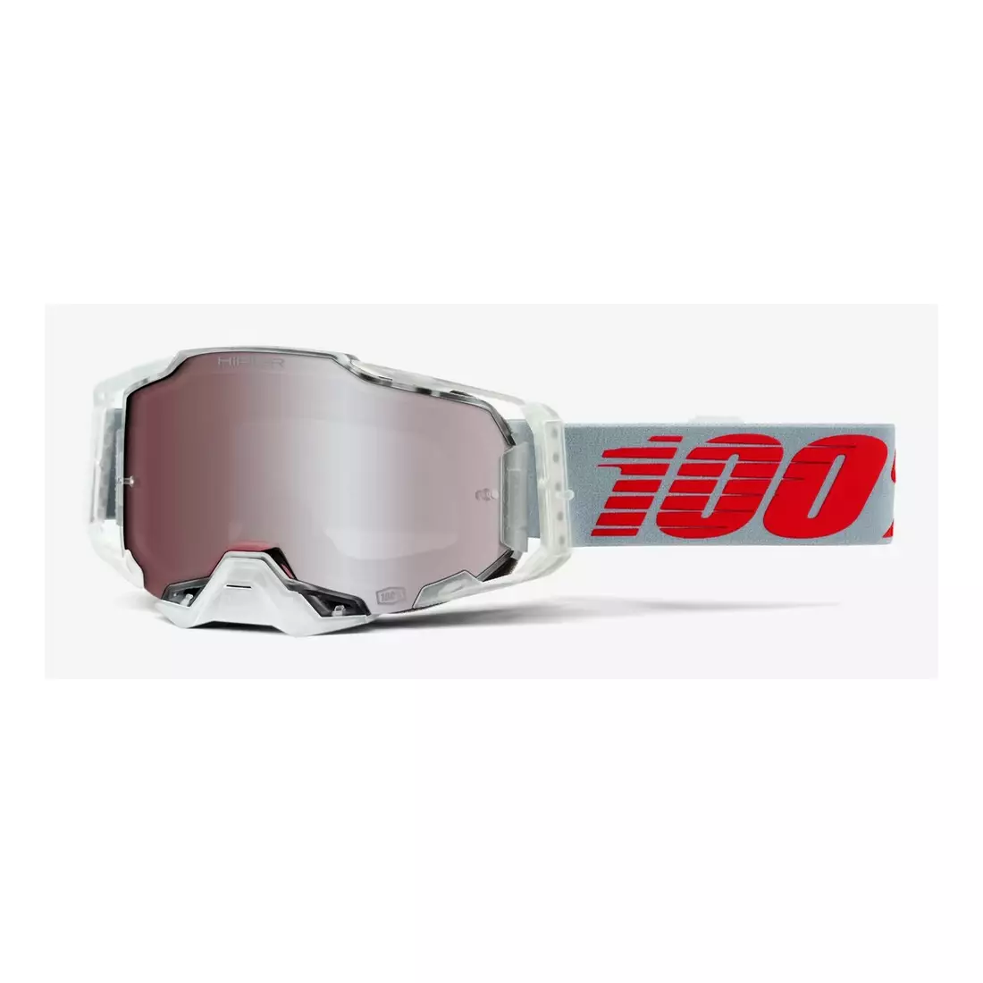 100% Fahrradbrille ARMEGA (silbernes Spiegelglas HiPER, LT 20%-30%) x-ray STO-50721-404-10