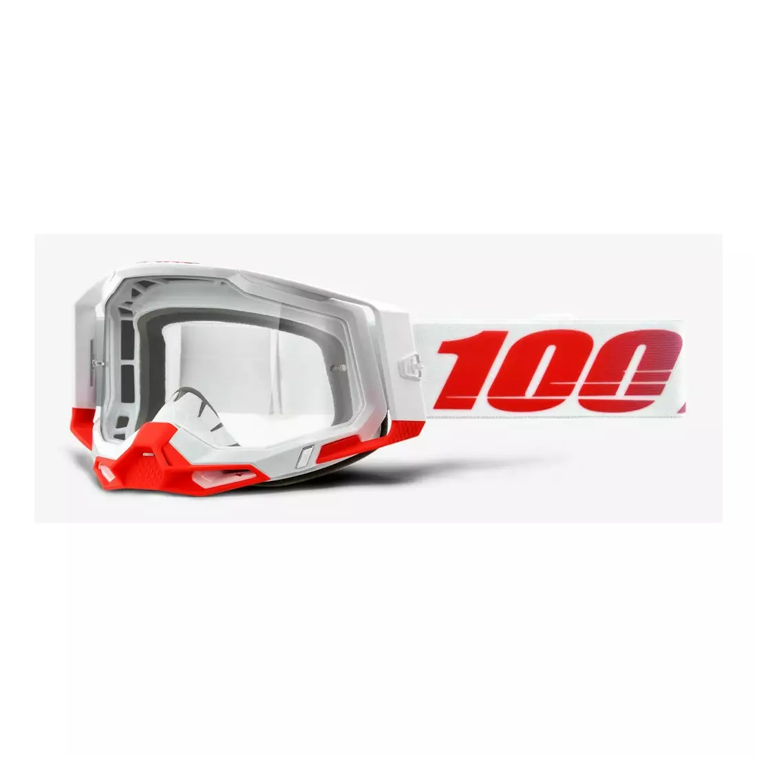 100% Fahrradbrille RACECRAFT 2 (transparentes Anti-Fog Glas, LT 88%-92% + 10 Schleudern) st-kith STO-50121-101-14