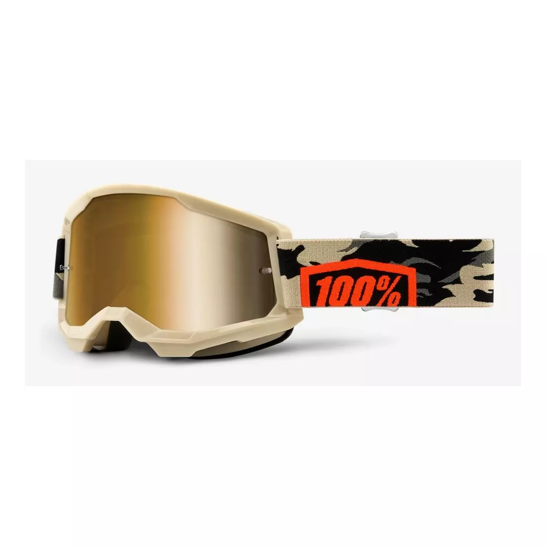 100% Fahrradbrille STRATA 2 (gold Spiegelglas Anti-Fog, LT 28%+/-5%) kombat STO-50421-253-10