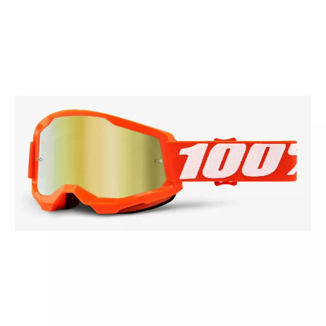 100% Fahrradbrille STRATA 2 (gold Spiegelglas Anti-Fog, LT 28%+/-5%) orange STO-50421-259-05