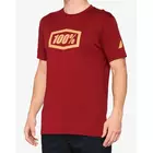 100% Herren Sport T-Shirt mit kurzen Ärmeln ESSENTIAL brick STO-32016-068-13