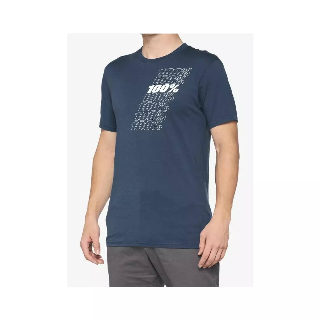 100% Herren Sport T-Shirt mit kurzen Ärmeln NORD slate blue STO-32124-182-13