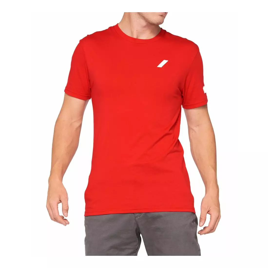 100% Herren Sport T-Shirt mit kurzen Ärmeln TILLER red