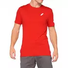100% Herren Sport T-Shirt mit kurzen Ärmeln TILLER red