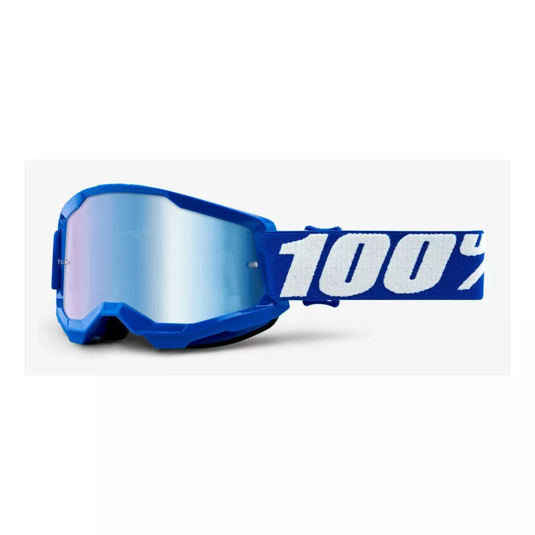 100% Junior Fahrradbrille STRATA 2 JUNIOR (blaues Spiegelglas Anti-Fog, LT 53%+/-5%) blue STO-50521-250-02