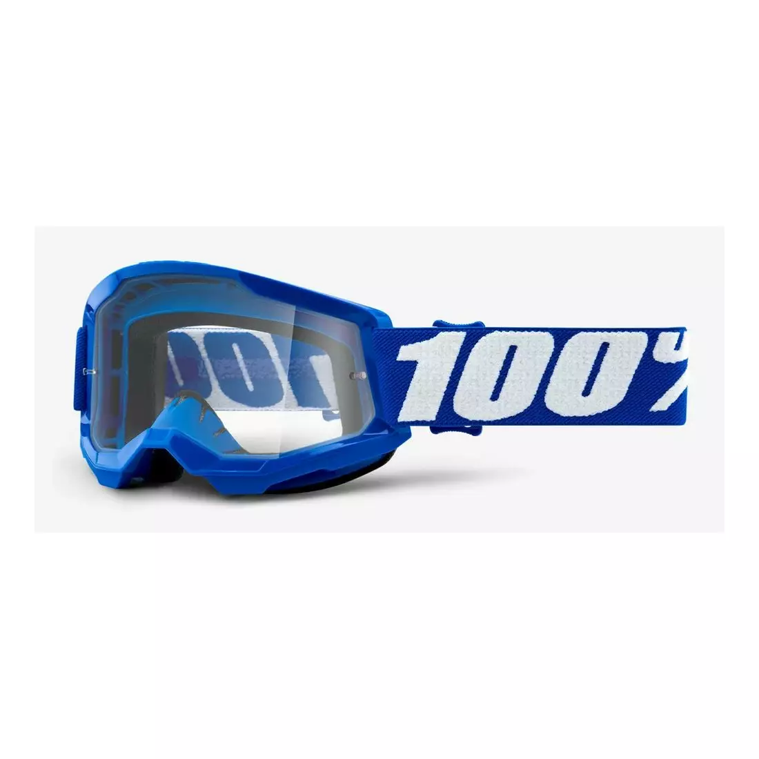 100% Junior Fahrradbrille STRATA 2 JUNIOR (transparentes Antibeschlagglas, LT 88%-92%) blue STO-50521-101-02