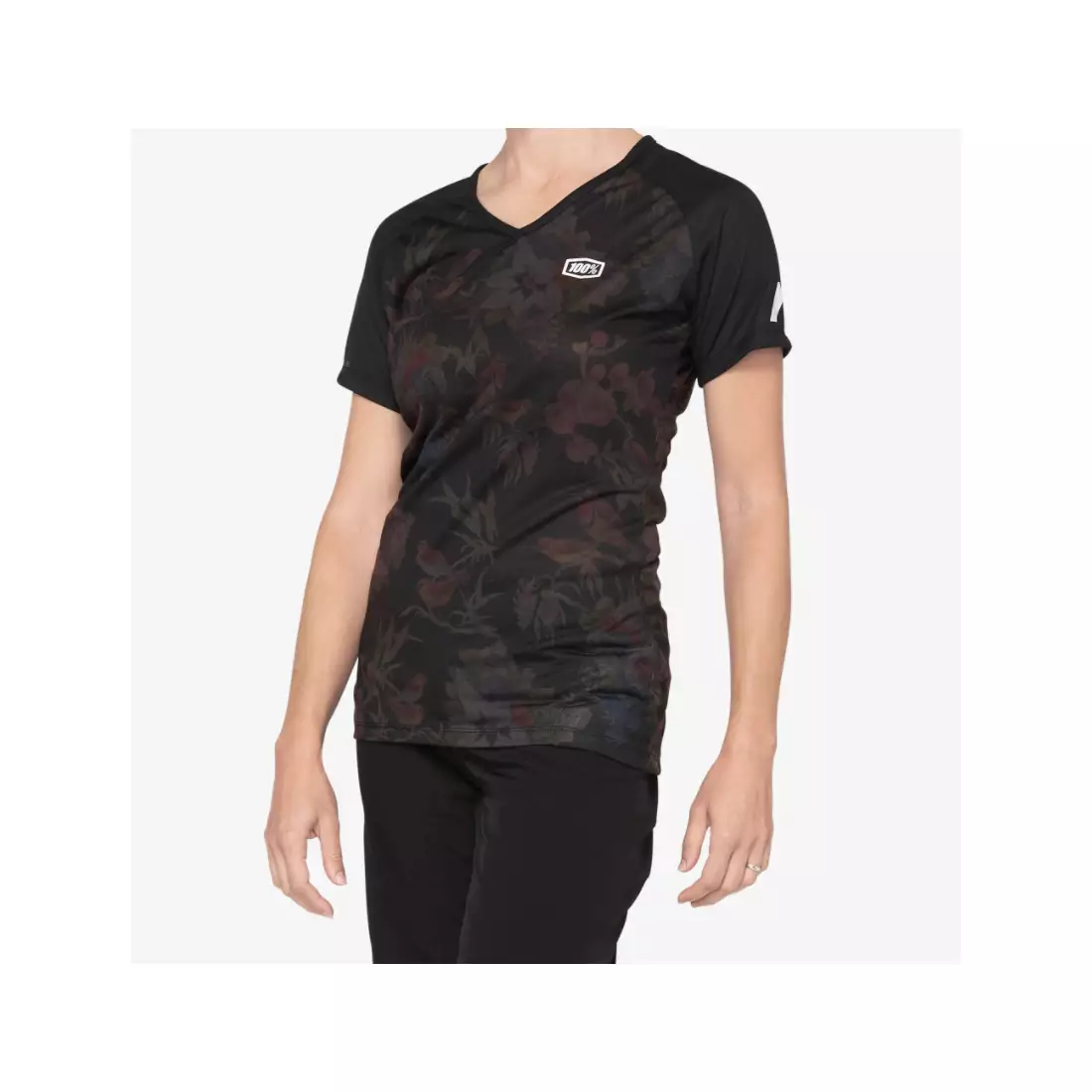100% Sport-T-Shirt für Damen AIRMATIC black floral
