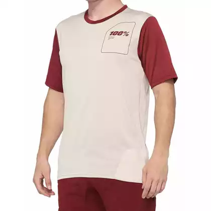 Koszulka męska 100% RIDECAMP Jersey krótki rękaw stone brick roz. L (NEW 2021) STO-41401-289-12