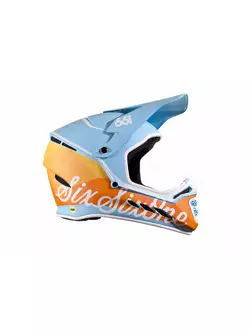 SisSixOne 661 RESET GEO BLORANGE MIPS fullface Fahrradhelm in blau und orange