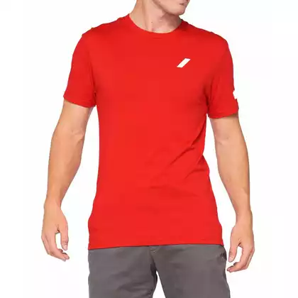 100% Herren Sport T-Shirt mit kurzen Ärmeln TILLER red 