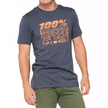100% Herren Sport T-Shirt mit kurzen Ärmeln TRADEMARK navy heather