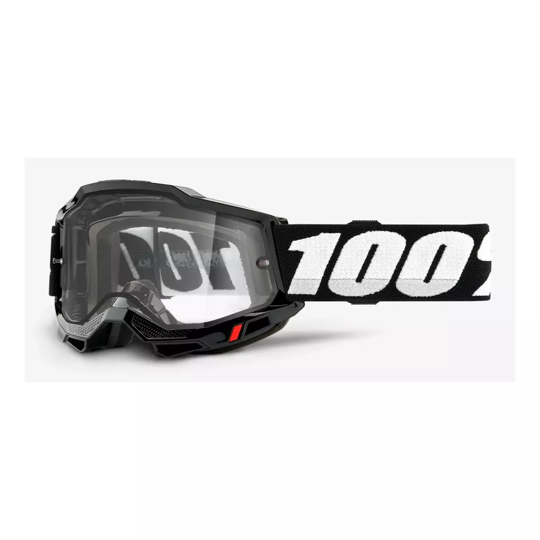 100% Fahrradbrille ACCURI 2 ENDURO MOTO BLACK (transparente Doppelscheibe) 1STO-50221-501-01