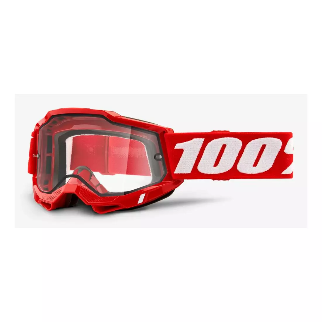 100% Fahrradbrille ACCURI 2 ENDURO MOTO RED (transparente Doppelscheibe) 1STO-50221-501-03