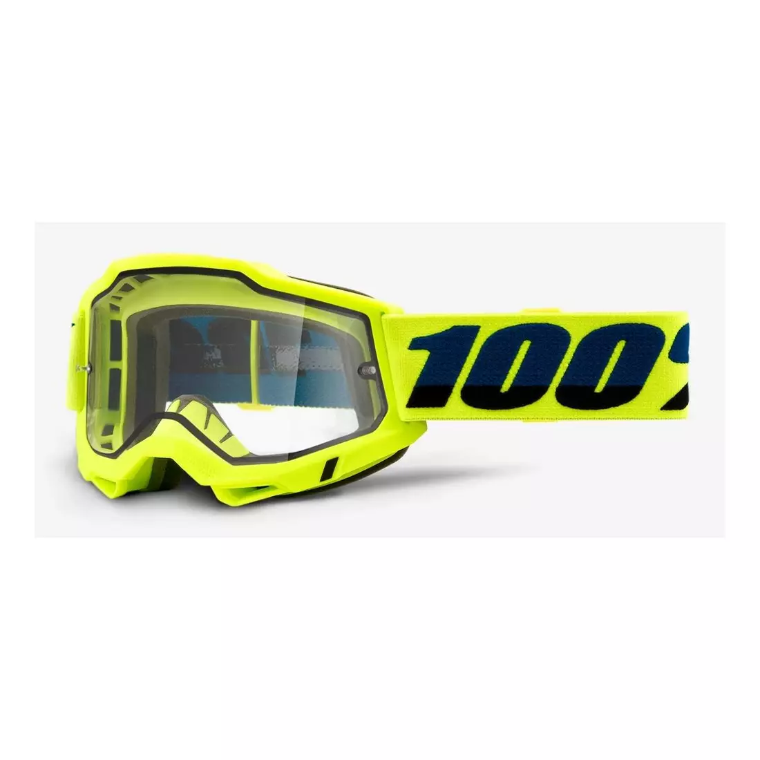 100% Fahrradbrille  ACCURI 2 ENDURO MOTO YELLOW (transparente Doppelscheibe) 1STO-50221-501-04