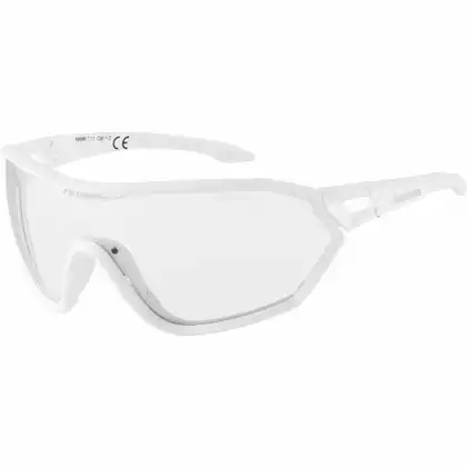 ALPINA S-WAY VL Selbsttönende Sportbrille, white matt