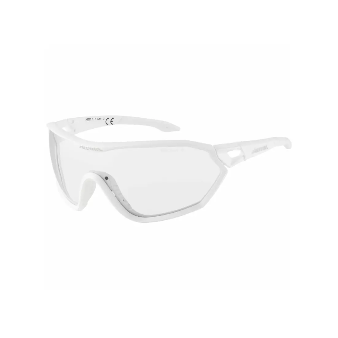 ALPINA S-WAY VL Selbsttönende Sportbrille, white matt