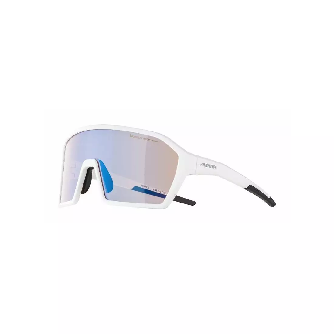 ALPINA Sportbrille RAM HVLM+ BLUE MIRROR S1-3 white matt A8672011
