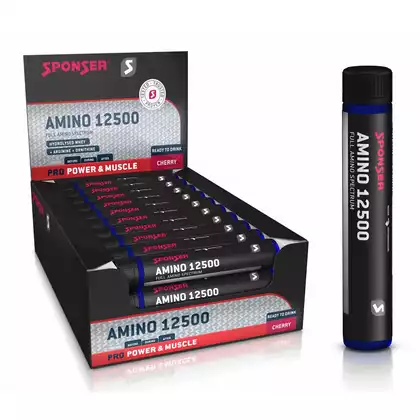 Aminokwasy SPONSER AMINO 12500 w ampułkach pudełko (30 ampułek x 25ml) (NEW)SPN-81-025