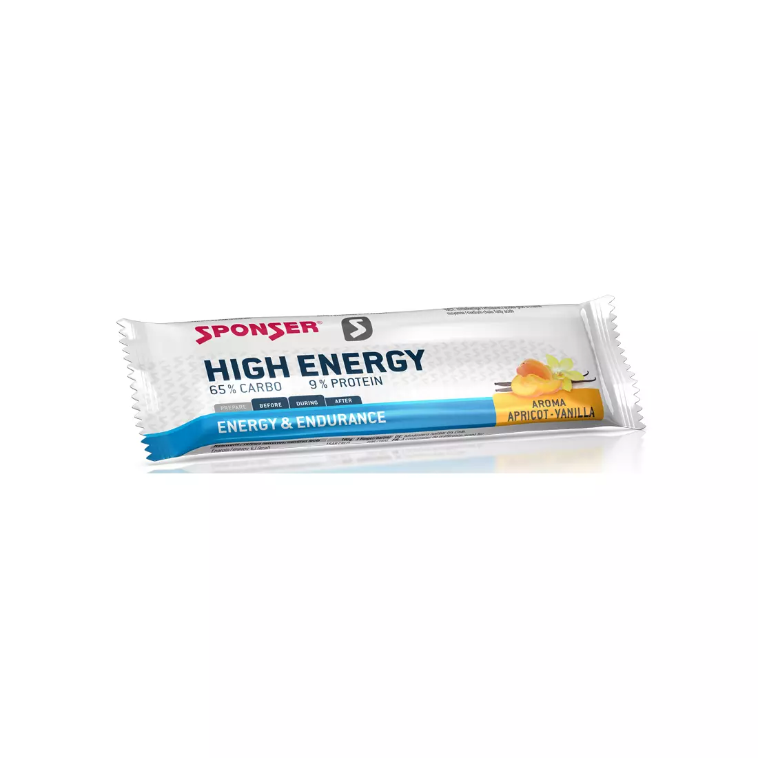 Energieriegel SPONSER HIGH ENERGY BAR Aprikose - Vanille (box 30 x 45g)